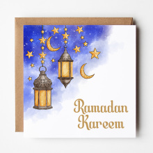 Eid Card - Ramadan Kareem Night Sky - Standard Smooth Card