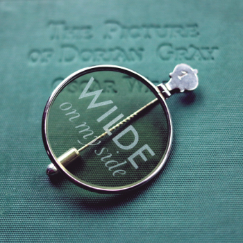 Holy Mackerel Wilde on my side retro themed blank greeting card for him or her - designed by Andy Poplar - 15cm square and blank inside for your message