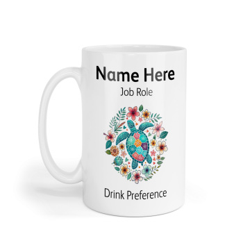 Personalised Ceramic Mug - Summer Sea Turtle