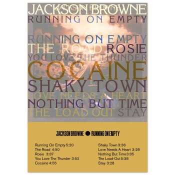 Running On Empty Jackson Browne Inspired Track A3 Poster