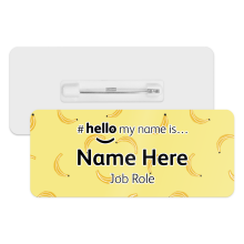 #hello my name is... Name Badge - Banana Background