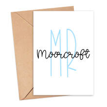 Personalised Thank You Teacher Card - Teacher's Name Miss/Mrs/Mr - Small (Approx. A6) - Standard Smooth Card