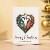 Christmas Card To My Husband Amazing Husband Chrsitmas Card From Wife Unique Pretty Peacock Bauble Design