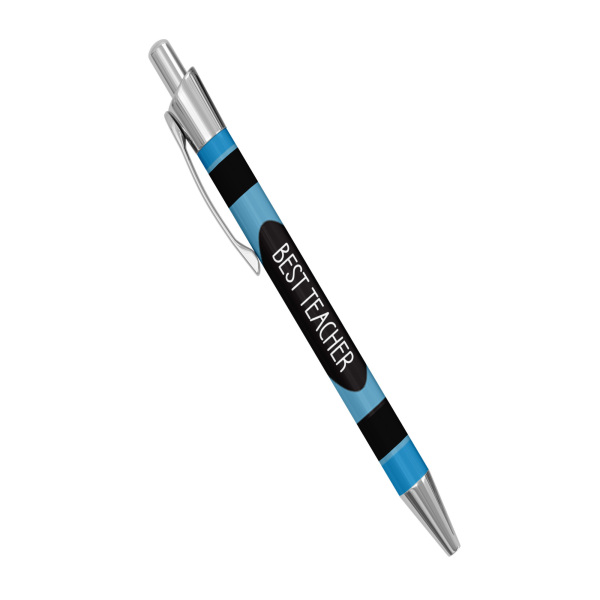 Personalised Teacher Pen - Crayon Monogram - Standard Retractable Ballpoint Pen