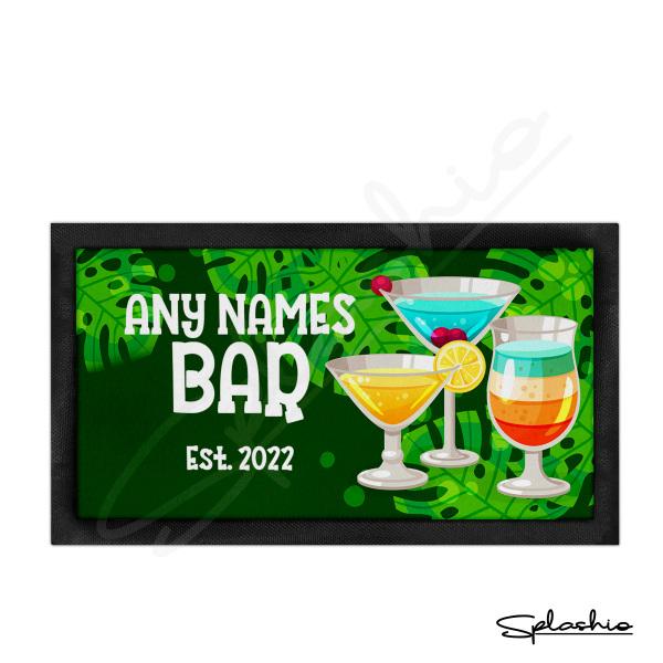 Personalised Bar Runner - Trio of Cocktails