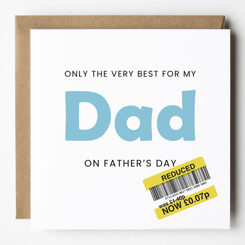 Fathers Day Card | Reduced Sticker Funny Father's Day Card