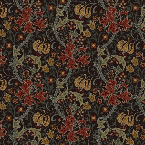 HONEYSUCKLE - SCARLET/BLACK