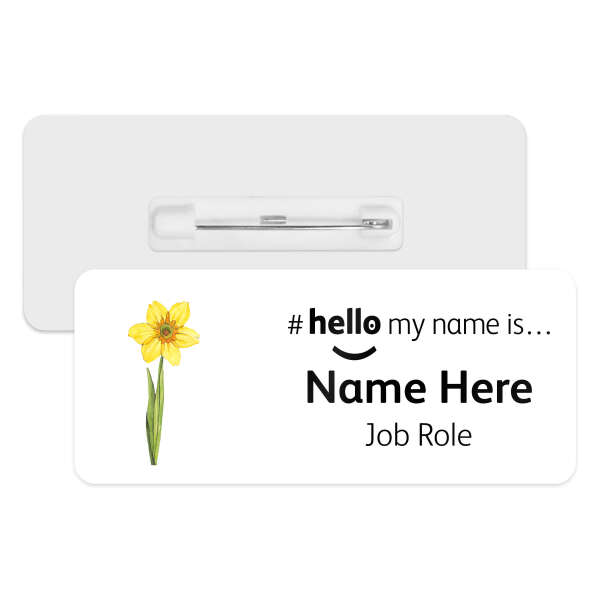 #hello my name is... Name Badge - Daffodil