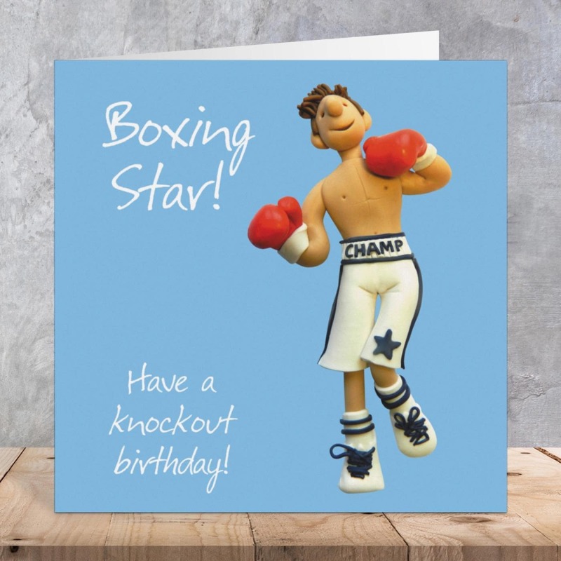 Boxing Birthday Card for Him - Erica Sturla Design