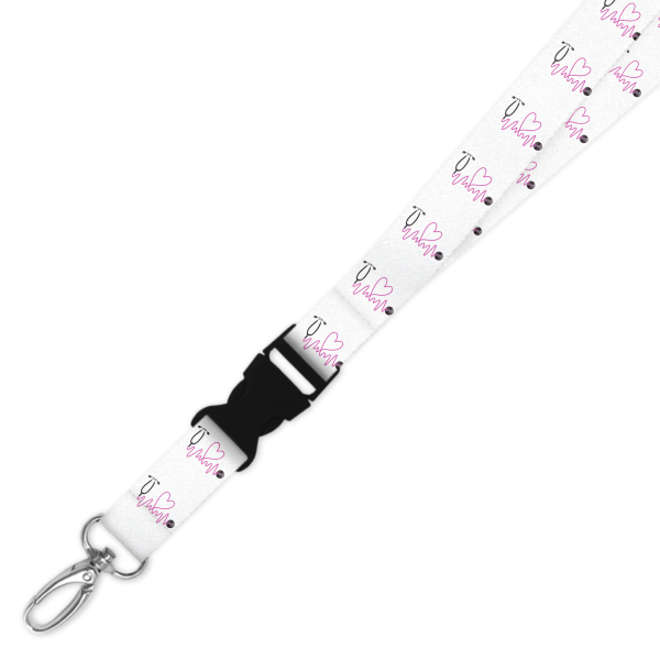 Double Breakaway Lanyard - Pink Stethoscope