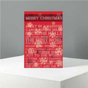 Christmas Carols 6 x 4" Greeting Card Sent Direct to Friend or Relative