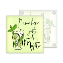 Personalised Mojito Glass Coaster - Just Needs A Mojito