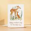 Mother's Day Card For Mum Cute Deer Mother's Day Mothers Day card Mothering Sunday Happy Mother's Day Card For Mom Mommy Mum Mummy - Large (5x7) / Blank Message