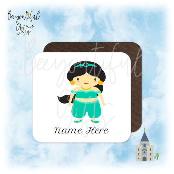 Personalised Children's Coaster - Cartoon Fairy Tale Princess