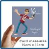 Welsh 16th birthday card for boy - designed by Erica Sturla - Penblwydd Hapus - UK made