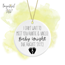 Pregnancy Announcement Ceramic Hanging Decoration - I Can't Wait To Meet You