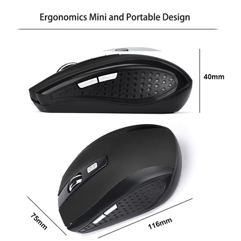 Wireless Mouse Silent Mouse 2.4G Portable Mobile Optical Office Mouse Adjustable