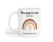 Personalised Ceramic Mug - Boho Baby Rainbow