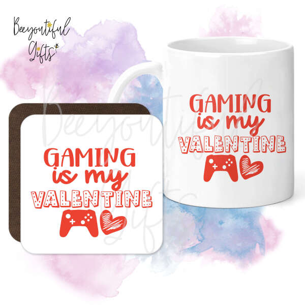 Mug & Coaster Set - Gaming Is My Valentine