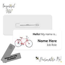 Postal Worker Name Badge - Red Bike