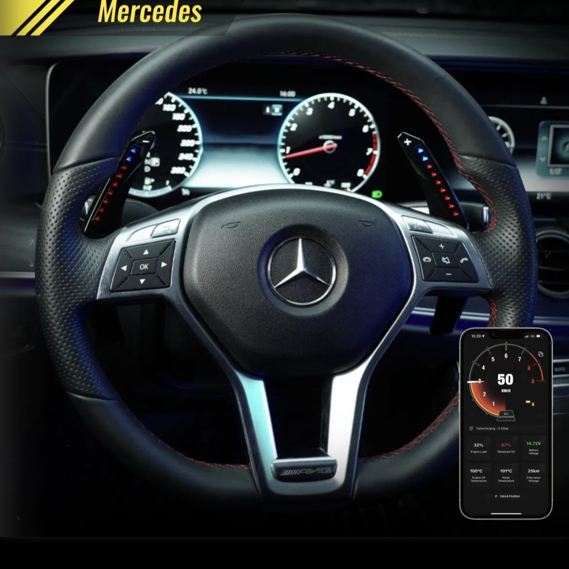 MERCEDES LED PADDLE SHIFTERS