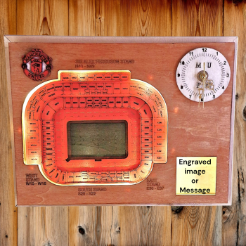 Manchester United Layered LED Clock – Personalised with Engraving