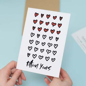 15th Wedding Anniversary Card For Wife Anniversary Card for Husband or Boyfriend Anniversary Card Girlfriend Anniversary Fifteen Year