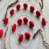 Handmade Red Lip Stud Earrings: Polymer Clay, Hypoallergenic