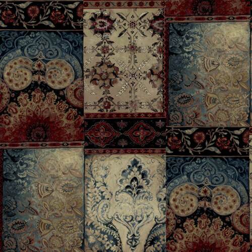 PASHMINA - BURGUNDY/TURQ