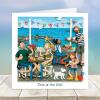 Coastal Art Card - This is the Life! - Polymer Clay Art by Erica Sturla - Seaside Card UK