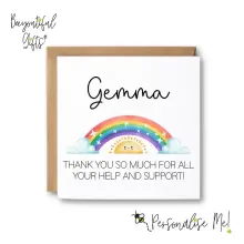 Personalised Nurse Card - Thank You So Much For All Your Help and Support - Standard Smooth Card