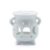 Moon Phase White Cauldron Burner