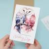 Wedding Card For Couple Wedding Card For Son and Daughter-In-Law Wedding Card For Daughter and Son-In-Law Owls Love Birds Wedding Card - Large (5x7) / Blank Message