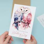 Wedding Card For Couple Wedding Card For Son and Daughter-In-Law Wedding Card For Daughter and Son-In-Law Owls Love Birds Wedding Card