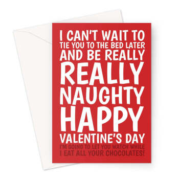 Naughty Valentine's Day Card - Eat Your Chocolates