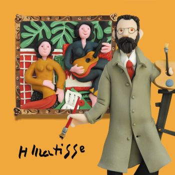 Matisse, an art themed greetings card from Erica Sturla's Artist at Work range, 150mm square and blank inside for your message