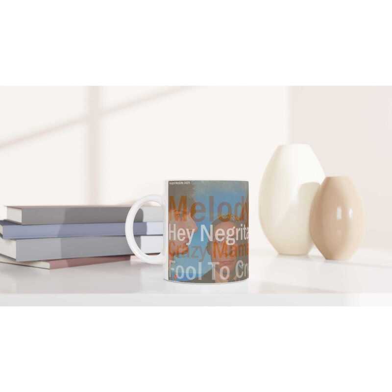 Rolling Stone Black and Blue Album Track Mug - Ceramic White