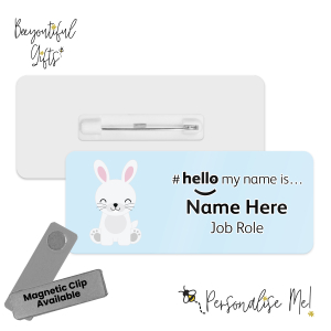 Name Badge - Cute Arctic Animal Corner Hello My Name is... - Arctic Hare 2