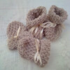 Baby's Hand Knitted 4 Piece Pram Suit - Age 0 - 3 mths - Chest 16 ins -  £27.50
