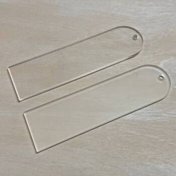 Blank Arched Acrylic Bookmark/ Acrylic Wholesale / Plain Acrylic Bookmarks / 3mm