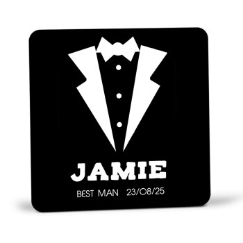 Groom Gifts - Wedding Drinks Personalised Coasters Suit Up Drink Up Bar Coasters Personalised Gooms man Gift, Personalised Wedding Best Man