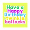 Birthday Card | Twinkle Bollocks | Square card