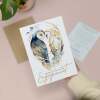 Personalised Engagement Card For Couple Custom Engagement Card Congratulations Card For Newly Engaged Couple Card Owl Engagement Card - Large (5x7) / Blank Message