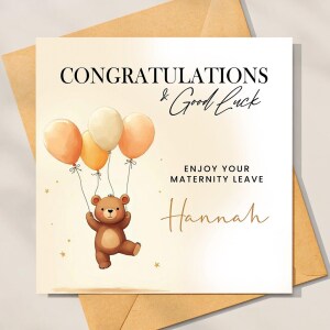 Personalised Maternity Card - Enjoy Your Maternity Leave