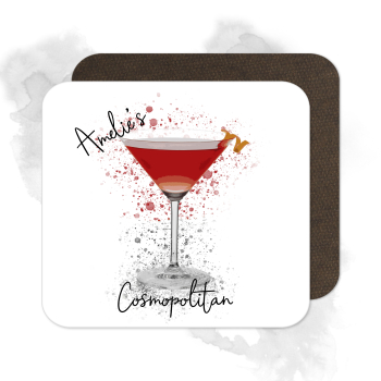 Personalised Cosmopolitan Coaster with Splash Effect