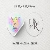Printed Round Stickers Personalised | 25, 35, 45, 65, 85 mm | Matte, Glossy, Transparent/Clear | Business, Events, Wedding