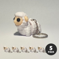 Baby Sheep Keyring Pack (x5)