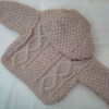 Baby's Hand Knitted 4 Piece Pram Suit - Age 0 - 3 mths - Chest 16 ins -  £27.50
