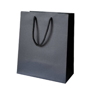 Personalised Luxury Gift Bag with Rope Handles - Black (Matte) - Medium (200mm x 250mm x 100mm)