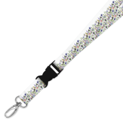 Double Breakaway Lanyard - Wildflower Border
